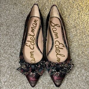 Sam Edelman Pointed Toe Bow Flats
